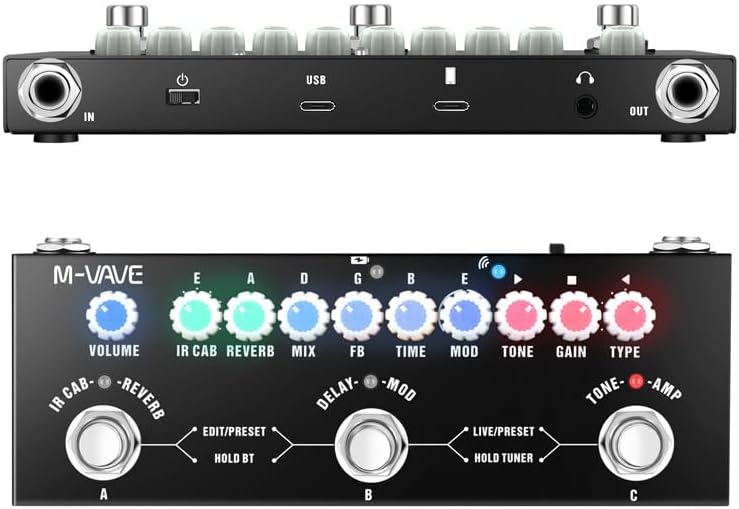 IOppWin CUBE-BABY Guitar Multi-Effects Pedal with 8 IR Cabinet Simulations, Rechargeable Battery, and Precision Tuner - Image 2
